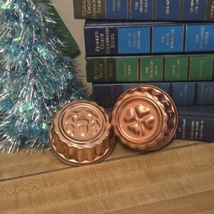 Copper Mold Set with Floral Designs Acorn & Clover Crafts Or Baking